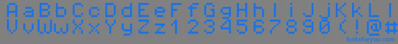 フォントPixeloperatormono8 – 灰色の背景に青い文字