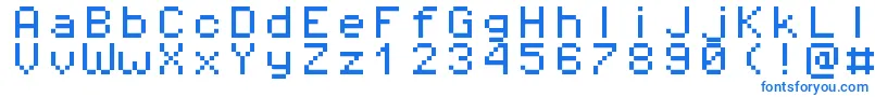 フォントPixeloperatormono8 – 白い背景に青い文字