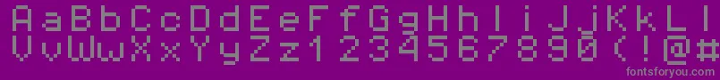 フォントPixeloperatormono8 – 紫の背景に灰色の文字