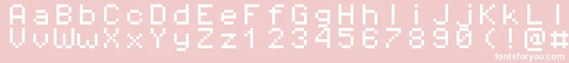 Pixeloperatormono8 Font – White Fonts on Pink Background