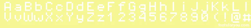 Pixeloperatormono8 Font – White Fonts on Yellow Background