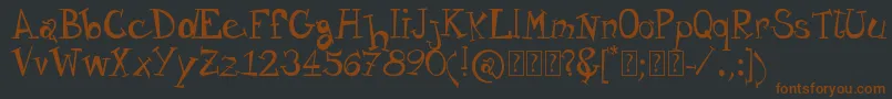 VarietyFreeVersion Font – Brown Fonts on Black Background
