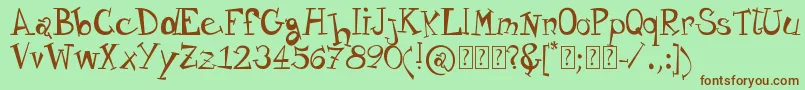 VarietyFreeVersion Font – Brown Fonts on Green Background