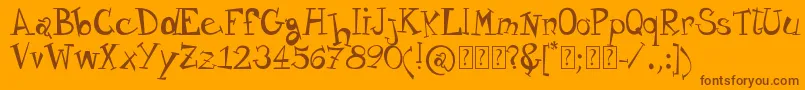 VarietyFreeVersion Font – Brown Fonts on Orange Background