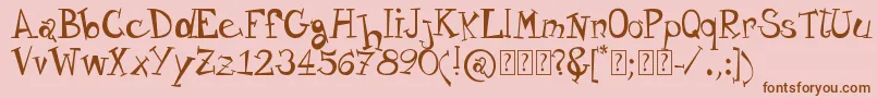 VarietyFreeVersion Font – Brown Fonts on Pink Background