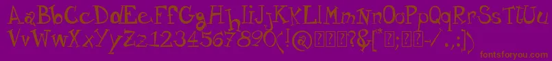 VarietyFreeVersion Font – Brown Fonts on Purple Background