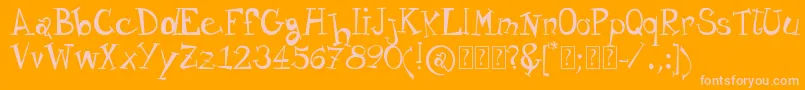 VarietyFreeVersion Font – Pink Fonts on Orange Background