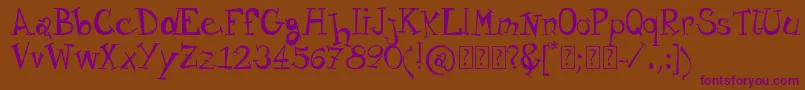 VarietyFreeVersion Font – Purple Fonts on Brown Background