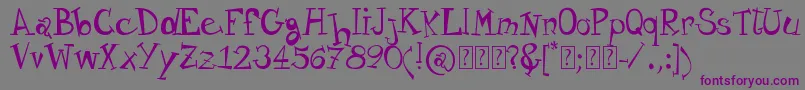 VarietyFreeVersion Font – Purple Fonts on Gray Background