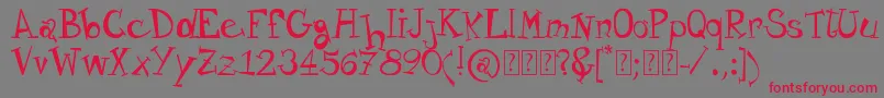 VarietyFreeVersion Font – Red Fonts on Gray Background