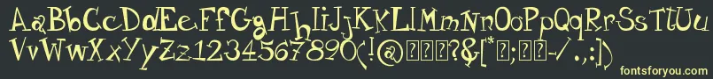 VarietyFreeVersion Font – Yellow Fonts on Black Background