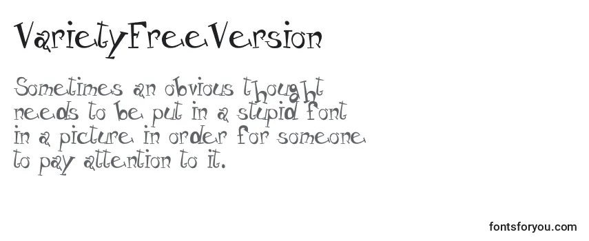 VarietyFreeVersion Font