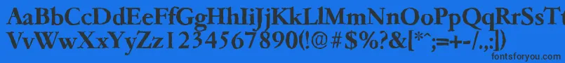 GarfeldantiqueBold Font – Black Fonts on Blue Background