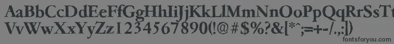 フォントGarfeldantiqueBold – 黒い文字の灰色の背景