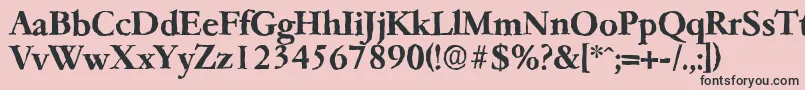 GarfeldantiqueBold Font – Black Fonts on Pink Background