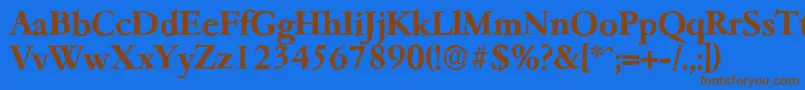 GarfeldantiqueBold Font – Brown Fonts on Blue Background