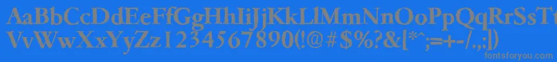 フォントGarfeldantiqueBold – 青い背景に灰色の文字