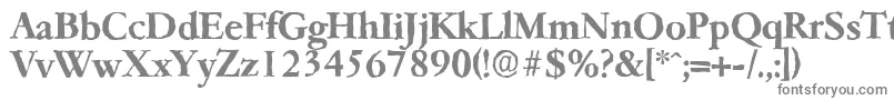 フォントGarfeldantiqueBold – 白い背景に灰色の文字