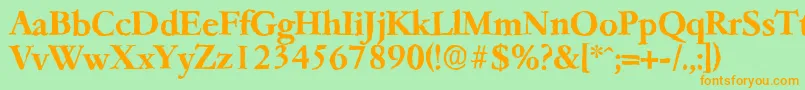 GarfeldantiqueBold Font – Orange Fonts on Green Background