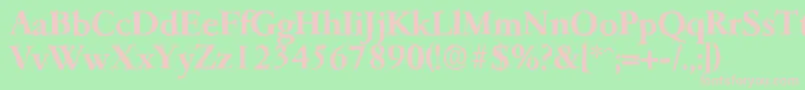 GarfeldantiqueBold Font – Pink Fonts on Green Background