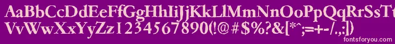 GarfeldantiqueBold Font – Pink Fonts on Purple Background