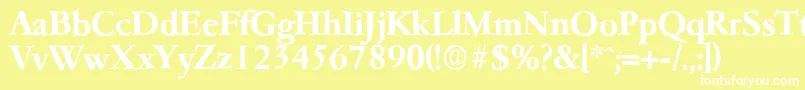 GarfeldantiqueBold Font – White Fonts on Yellow Background