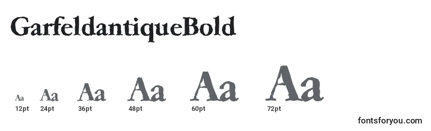 GarfeldantiqueBold Font Sizes
