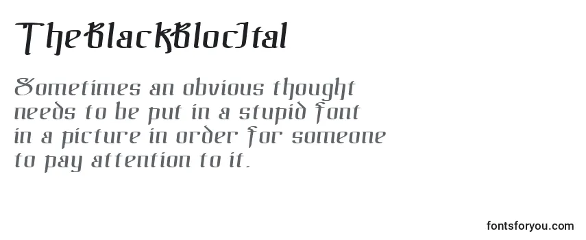 TheBlackBlocItal Font