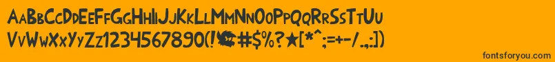 Onomatoshark Font – Black Fonts on Orange Background