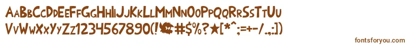 Шрифт Onomatoshark – коричневые шрифты на белом фоне