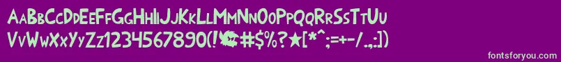 Onomatoshark Font – Green Fonts on Purple Background