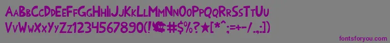 Шрифт Onomatoshark – фиолетовые шрифты на сером фоне