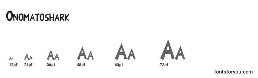 Onomatoshark Font Sizes