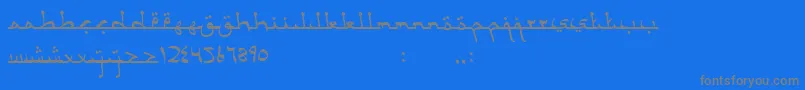 フォントAcehDarusalam – 青い背景に灰色の文字