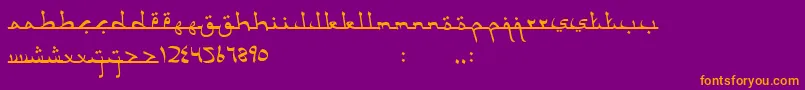 AcehDarusalam Font – Orange Fonts on Purple Background