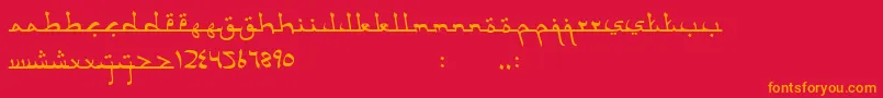 AcehDarusalam Font – Orange Fonts on Red Background