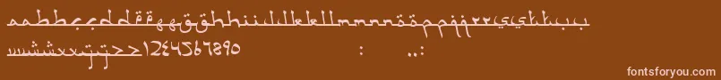 Czcionka AcehDarusalam – różowe czcionki na brązowym tle