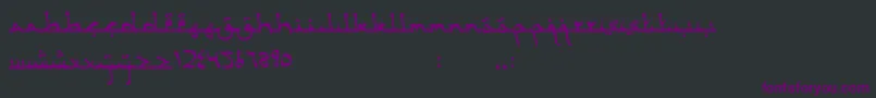 Czcionka AcehDarusalam – fioletowe czcionki na czarnym tle