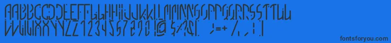 YouRegular Font – Black Fonts on Blue Background