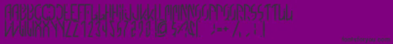 フォントYouRegular – 紫の背景に黒い文字