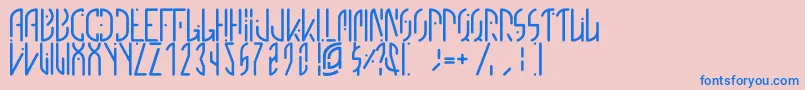 YouRegular Font – Blue Fonts on Pink Background