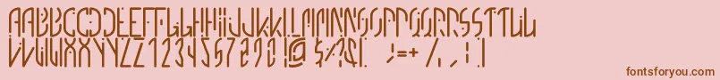 YouRegular Font – Brown Fonts on Pink Background