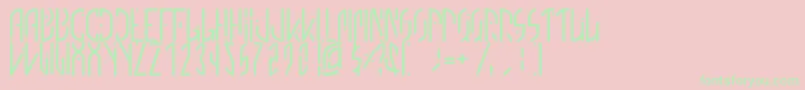 YouRegular Font – Green Fonts on Pink Background