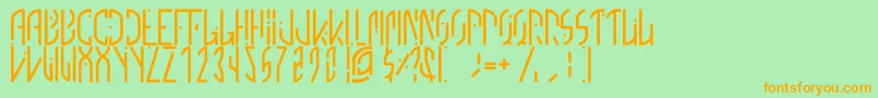 YouRegular Font – Orange Fonts on Green Background