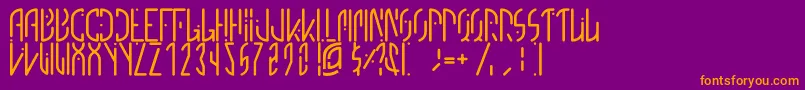 YouRegular Font – Orange Fonts on Purple Background