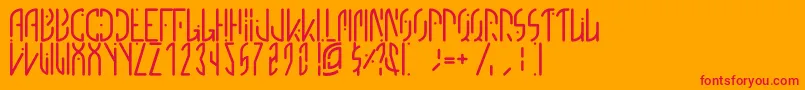 YouRegular Font – Red Fonts on Orange Background