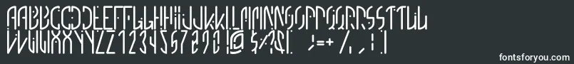 YouRegular-fontti – valkoiset fontit mustalla taustalla