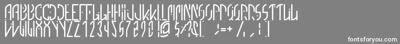YouRegular-Schriftart – Weiße Schriften auf grauem Hintergrund
