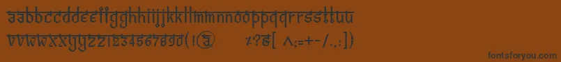Police BitlingvedasRegular – polices noires sur fond brun