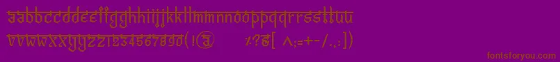 BitlingvedasRegular Font – Brown Fonts on Purple Background